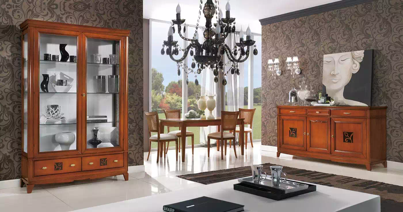 Sala da pranzo completa di arredo in legno in offerta per Chieti, Salerno, Potenza e Messina